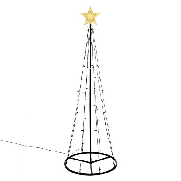 Lichterbaum 180cm mit Weihnachtsstern 116 LED Außen Timer
