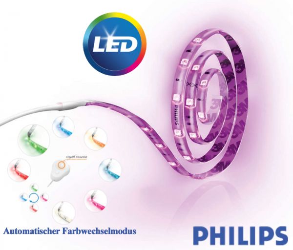 Philips LED Lichtstreifen 1 meter 6W weiss &amp; bunt
