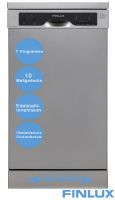 Geschirrspüler 45 cm freistehend Silber Spülmaschine 10 Maßgedecke ECO Programm